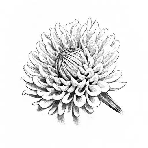 Chrysanthemum, hyacinth, lilac, violet tattoo design idea