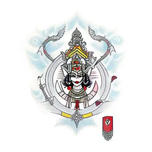 warrior Arjuna  tattoo design idea
