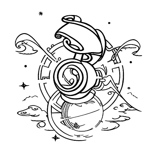 the treasure planet tattoo design idea