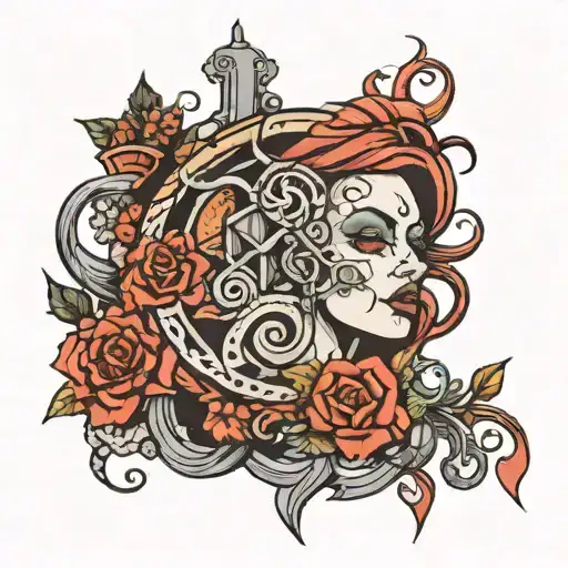 suicide  tattoo design idea