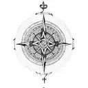 Celtic compass tattoo design idea