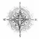 Celtic compass tattoo design idea