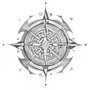 Celtic compass tattoo design idea