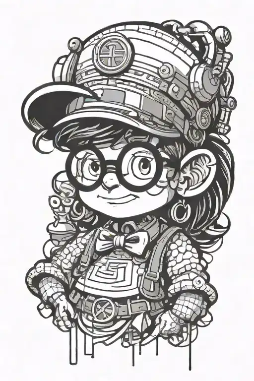 arale and tunic tattoo design idea