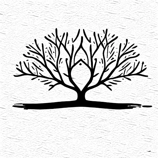 There are many branches of learning, but only the one solid tree-trunk of wisdom. abstract watercolor tattoo design idea