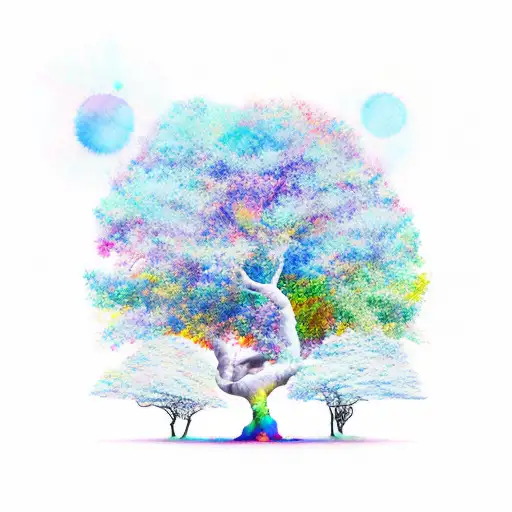 There are many branches of learning, but only the one solid tree-trunk of wisdom. abstract watercolor tattoo design idea