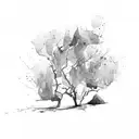 There are many branches of learning, but only the one solid tree-trunk of wisdom. abstract watercolor tattoo design idea