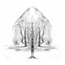 There are many branches of learning, but only the one solid tree-trunk of wisdom. abstract watercolor tattoo design idea