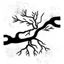 There are many branches of learning, but only the one solid tree-trunk of wisdom. abstract watercolor tattoo design idea