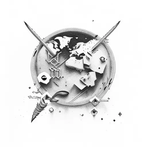 opium style, playboy carti, rick owens, dark,  tattoo design idea