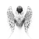 angel birthmark tattoo design idea
