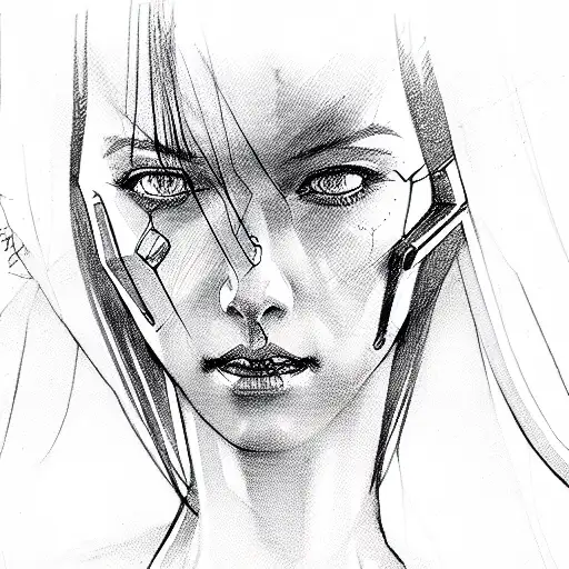 Lucy from cyberpunk edgerunners tattoo design idea