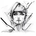 Lucy from cyberpunk edgerunners tattoo design idea