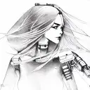 Lucy from cyberpunk edgerunners tattoo design idea