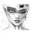 Lucy from cyberpunk edgerunners tattoo design idea