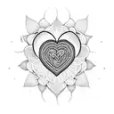 heart with mandala  tattoo design idea