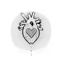 heart with mandala  tattoo design idea