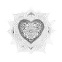 heart with mandala  tattoo design idea