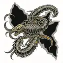 scorpions crawling tattoo design idea