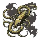 scorpions crawling tattoo design idea