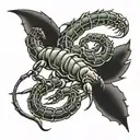 scorpions crawling tattoo design idea