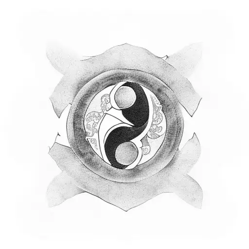 yin yang with this text "EGO IS THE ENEMY - THE OBSTACLE IS HE WAY" tattoo design idea