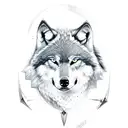 Wolf shield tattoo design idea