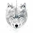 Wolf shield tattoo design idea