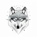 Wolf shield with a raven tattoo design idea