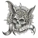 my guilt will not purify me   tattoo design idea