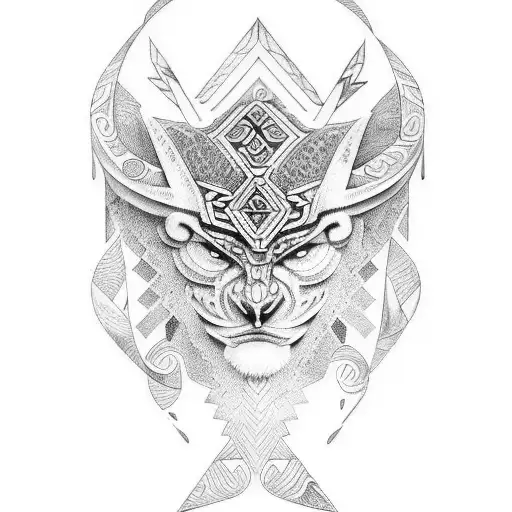 arco fénix maori tattoo design idea