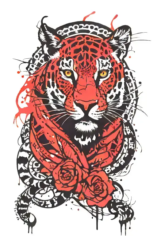aztec jaguar tattoo design idea
