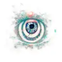 Eye with Galaxy tattoo design idea