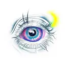 Eye with Galaxy tattoo design idea