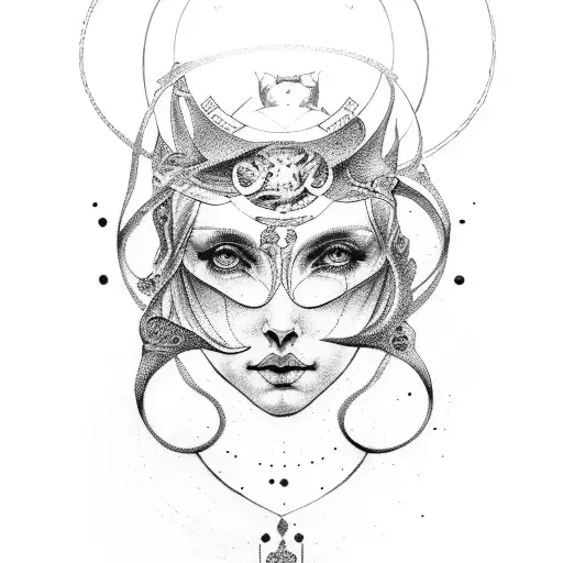 symbol of hecate the mother of the arcane tattoo design idea