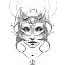 symbol of hecate the mother of the arcane tattoo design idea