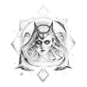 symbol of hecate the mother of the arcane tattoo design idea