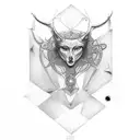 symbol of hecate the mother of the arcane tattoo design idea