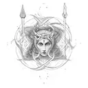 symbol of hecate the mother of the arcane tattoo design idea