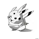 Happy Pikachu tattoo design idea