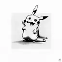 Happy Pikachu tattoo design idea