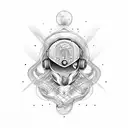 heartbeat with motorcycle  tattoo design idea