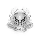 heartbeat with motorcycle  tattoo design idea
