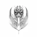heartbeat with motorcycle  tattoo design idea