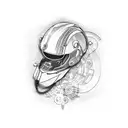 EKG with motorcycle  tattoo design idea