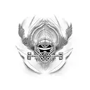 EKG with motorcycle  tattoo design idea