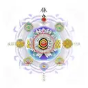 7 chakras tattoo design idea