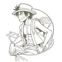 Monkey D Luffy tattoo design idea