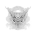 Opened human jaw in Celtic pattern style tattoo design idea