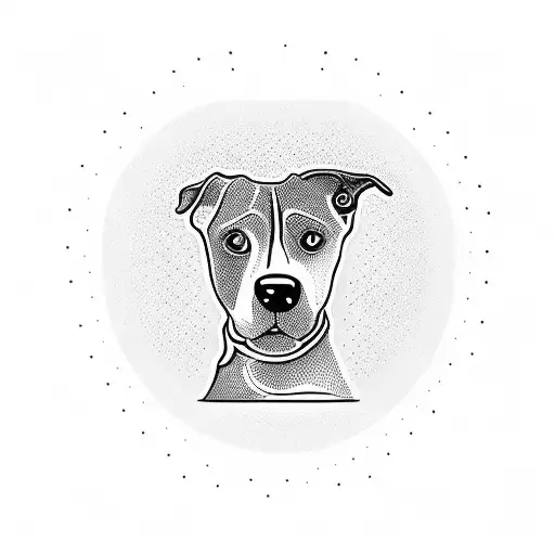 A caretaker holding hands with a Staffordshire Bull Terrier tattoo design idea